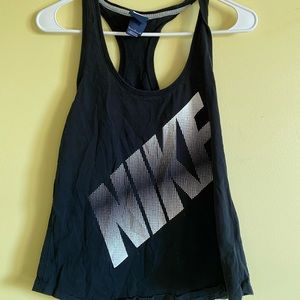 Black racer back tank top